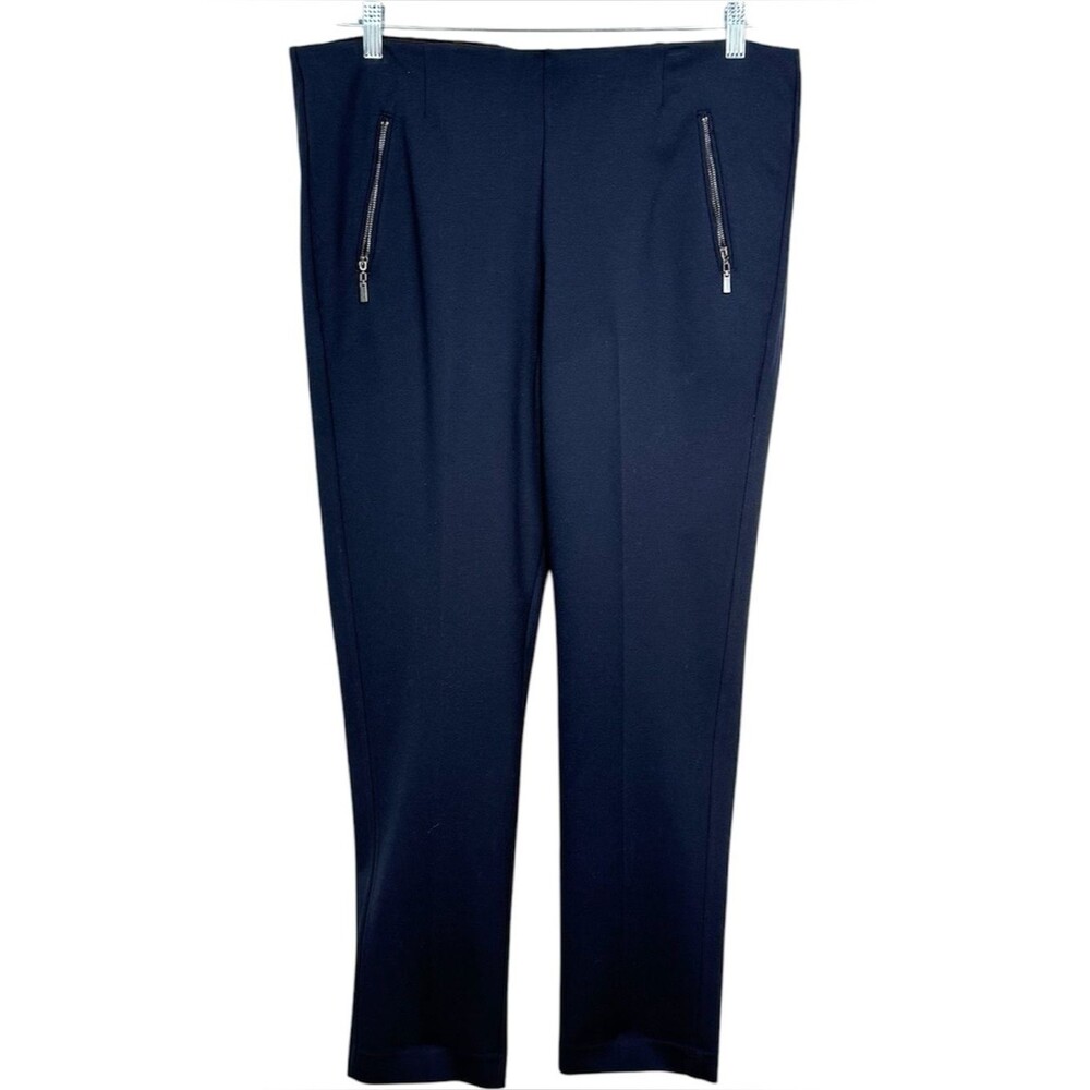 Liverpool Kelsey Slim Leg Ponte Trousers 16W Navy Pull On Career Pants